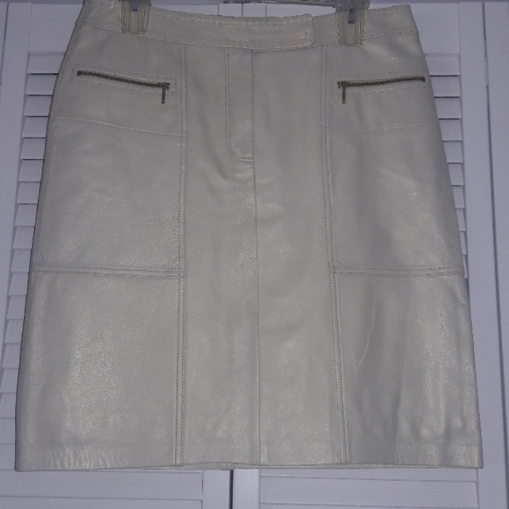 VS2 by VAKKO LEATHER SKIRT